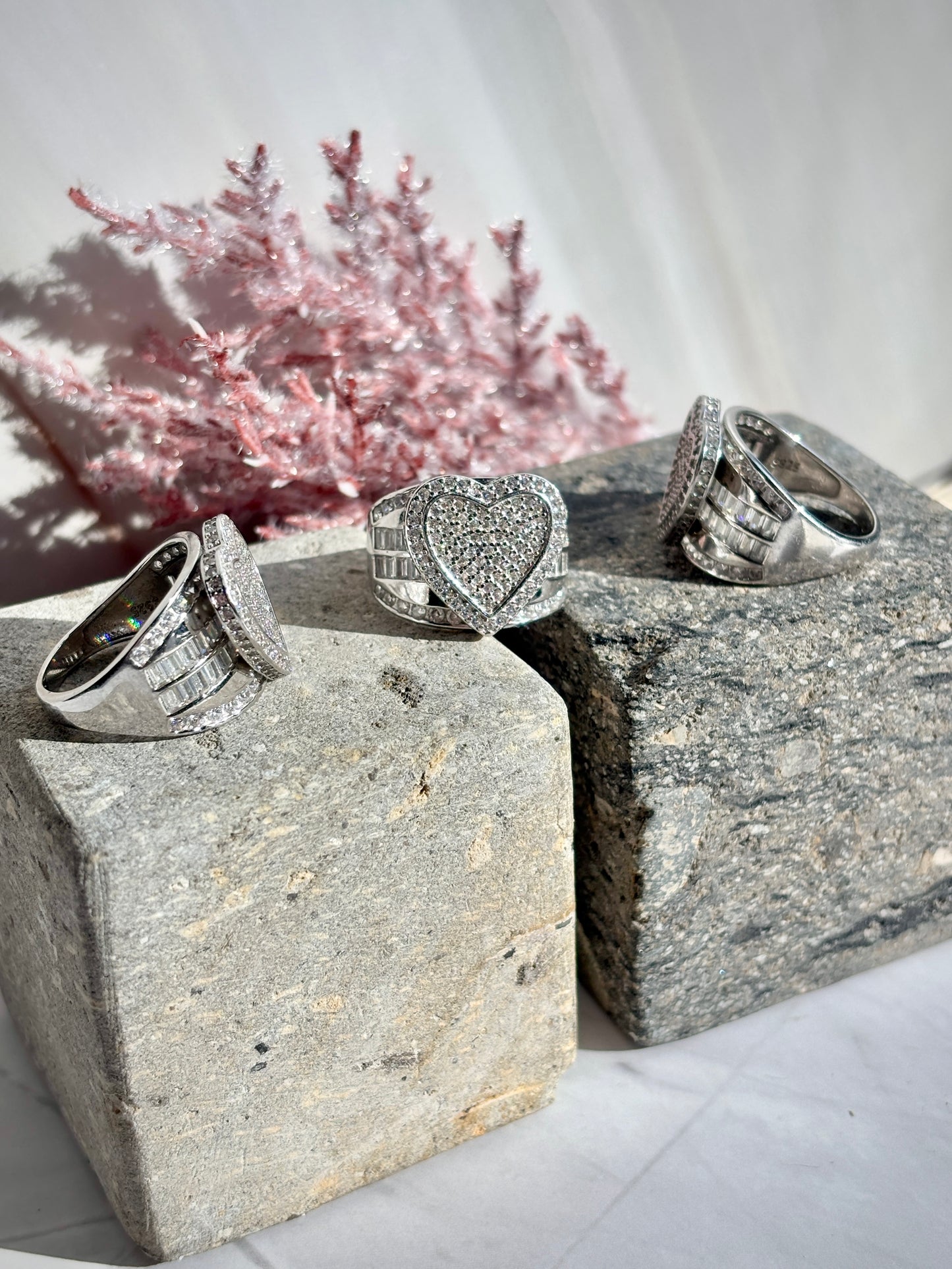 Cinderella heart ring sterling silver 925 | princess Statement ring
