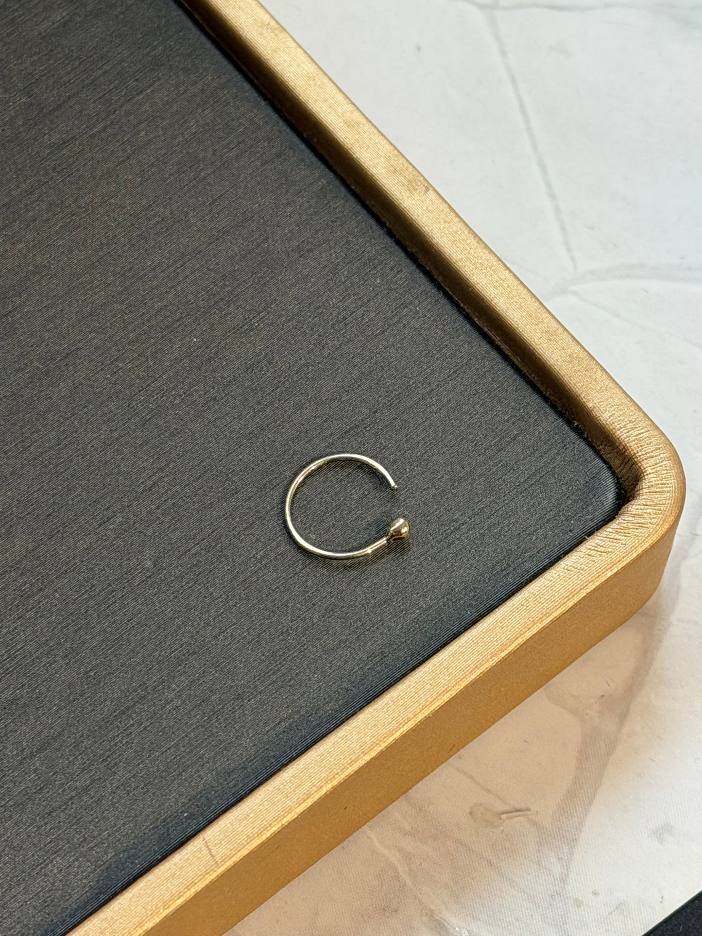 10K Solid Gold Nose Ring 10mm – Hypoallergenic Gold Piercing | Made in Mexico