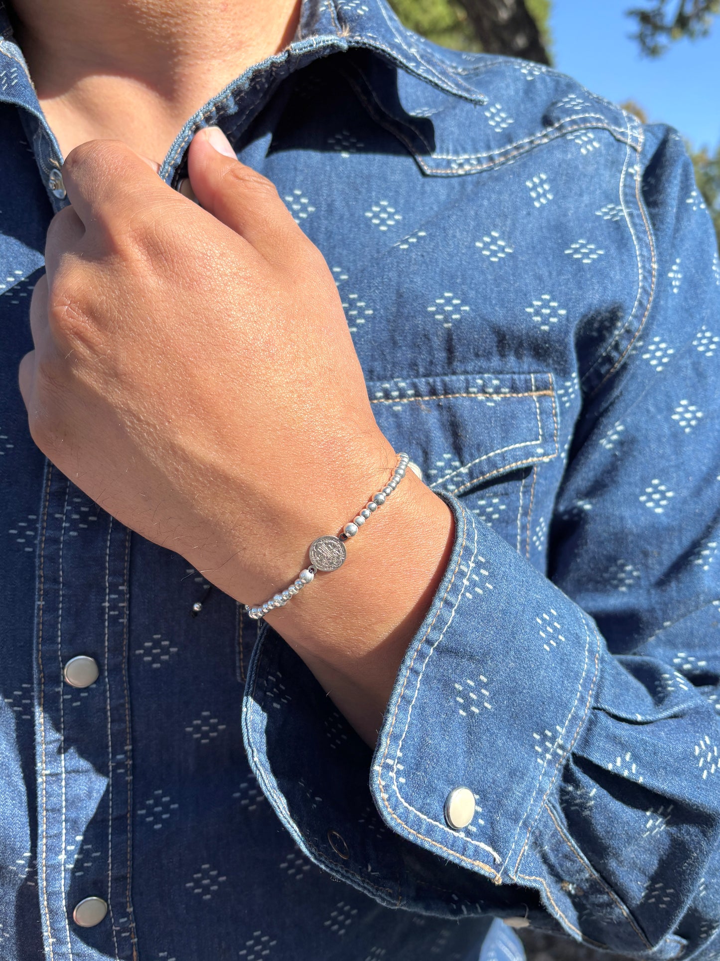 Saint Benedict Protection Bracelet – Red or Black Cord – Adjustable 925 Sterling Silver – Spiritual Evil Eye Defense – Handmade Gift for Him/Her