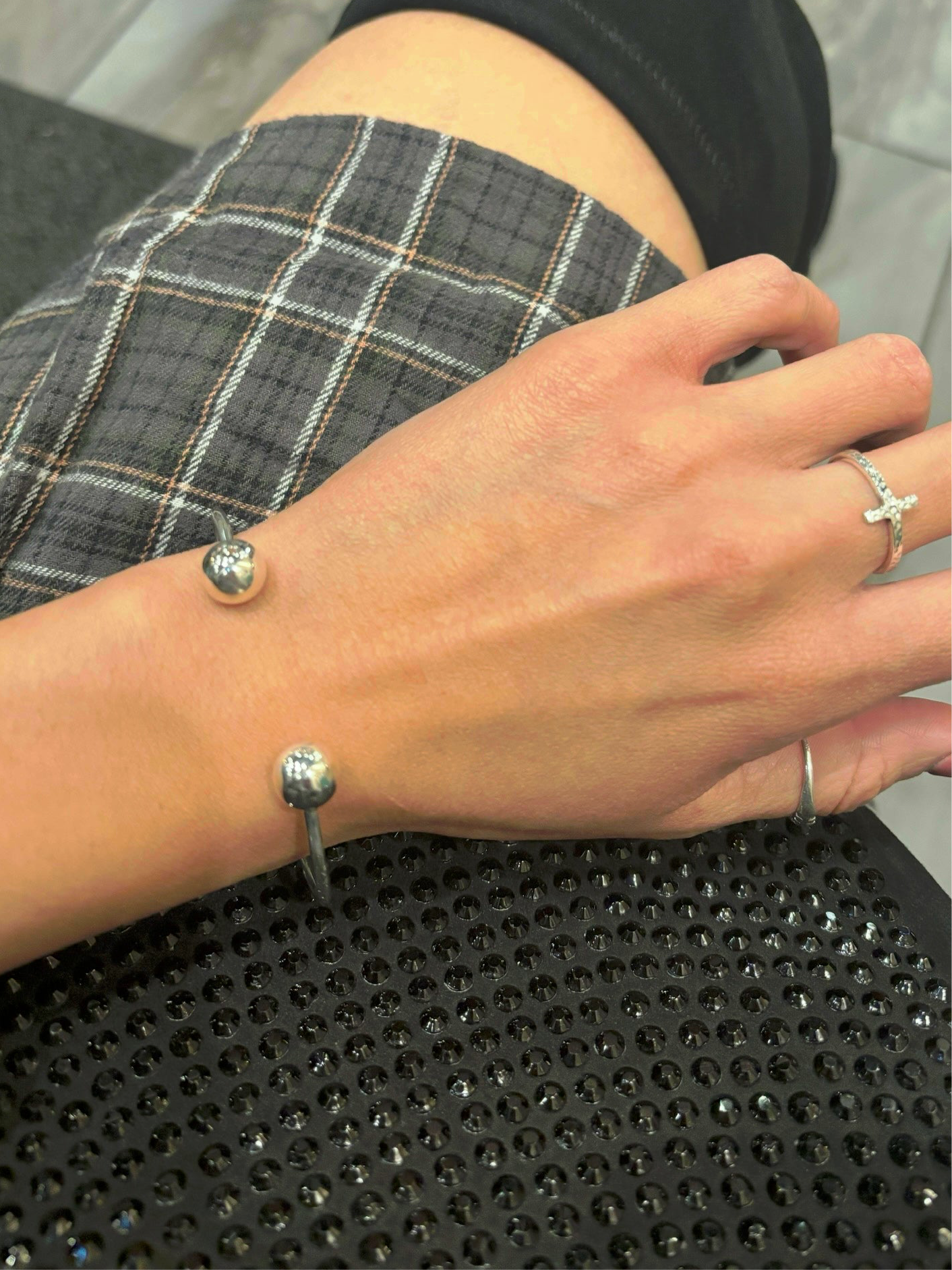 Minimalist Sterling Silver Cuff Bracelet/ ball bracelet  | Handmade 925 Mexican Silver Jewelry | Pulsera brazalete minimalista de plata 925