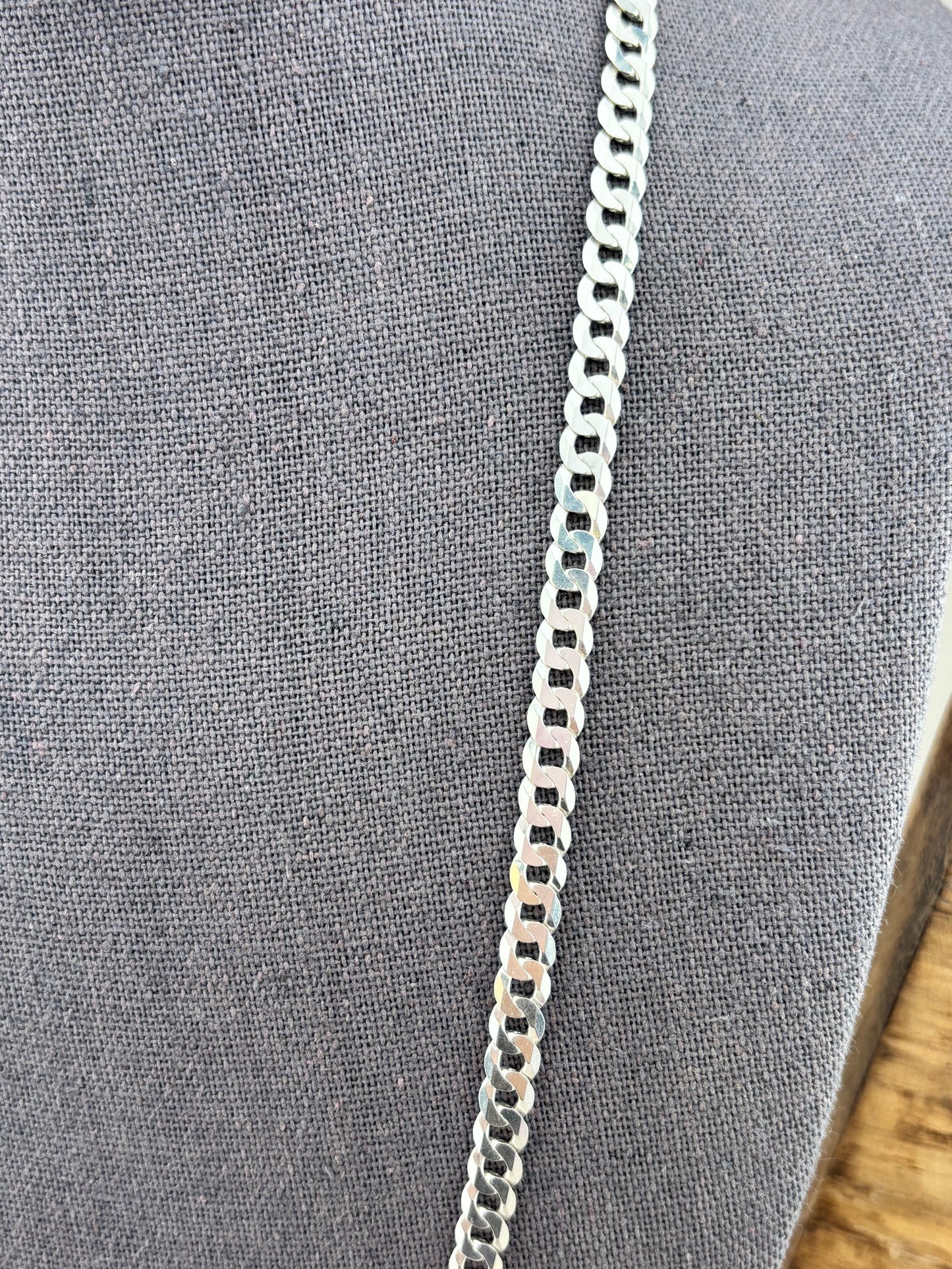 24 Inch 5mm Cuban Link Chain | 925 Sterling Silver Necklace