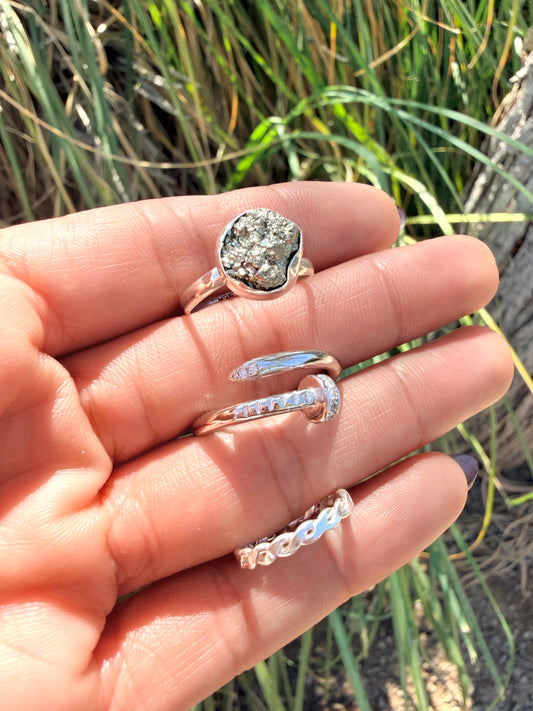 Plata 925 Bundle de anillos 3 pzas