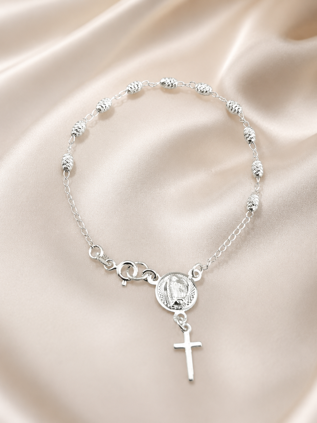 Silver 925 Rosary bracelet | Pulsera Rosario plata ley .925
