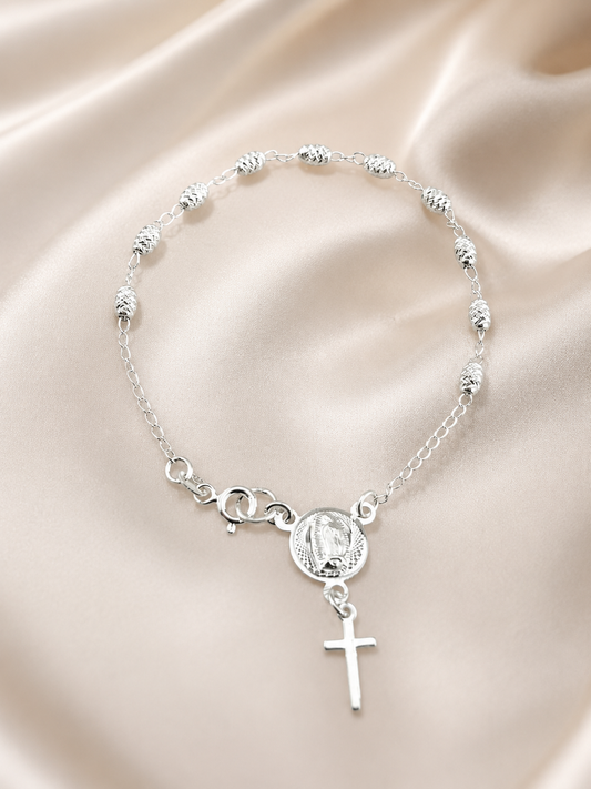 Silver 925 Rosary bracelet | Pulsera Rosario plata ley .925