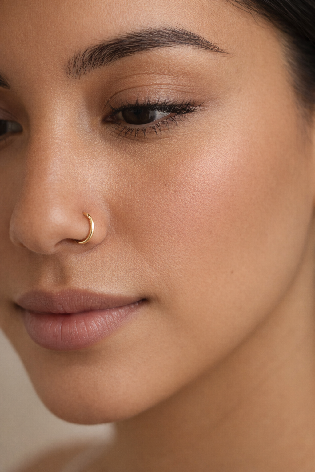 10K Solid Gold Nose Ring 10mm – Hypoallergenic Gold Piercing | Made in Mexico