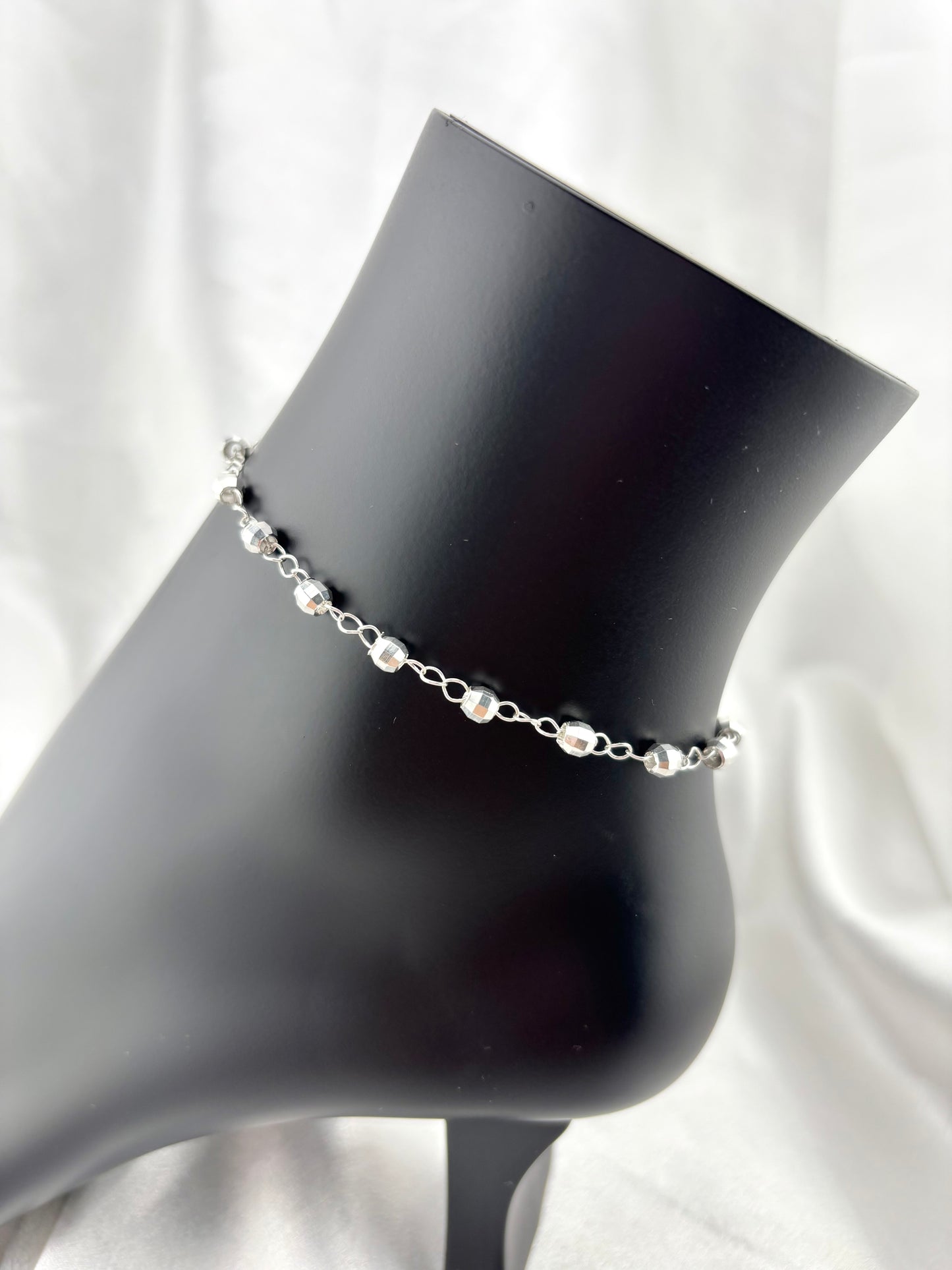 Silver 925 anklet | Ankle bracelet summer jewelry