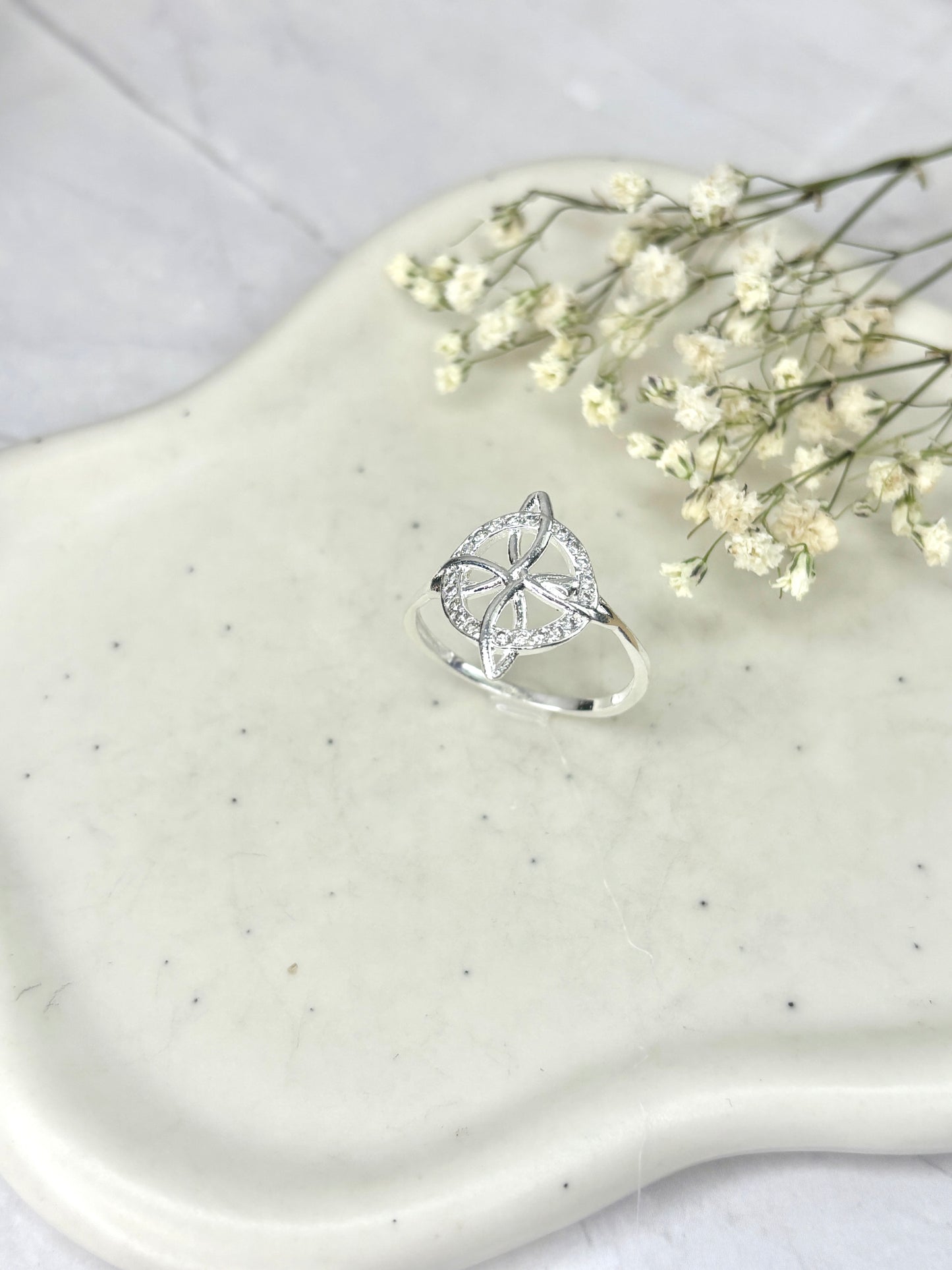 Sterling Silver 925 Witch Knot Protection Ring | Anillo Nudo de Bruja Protección Plata 925