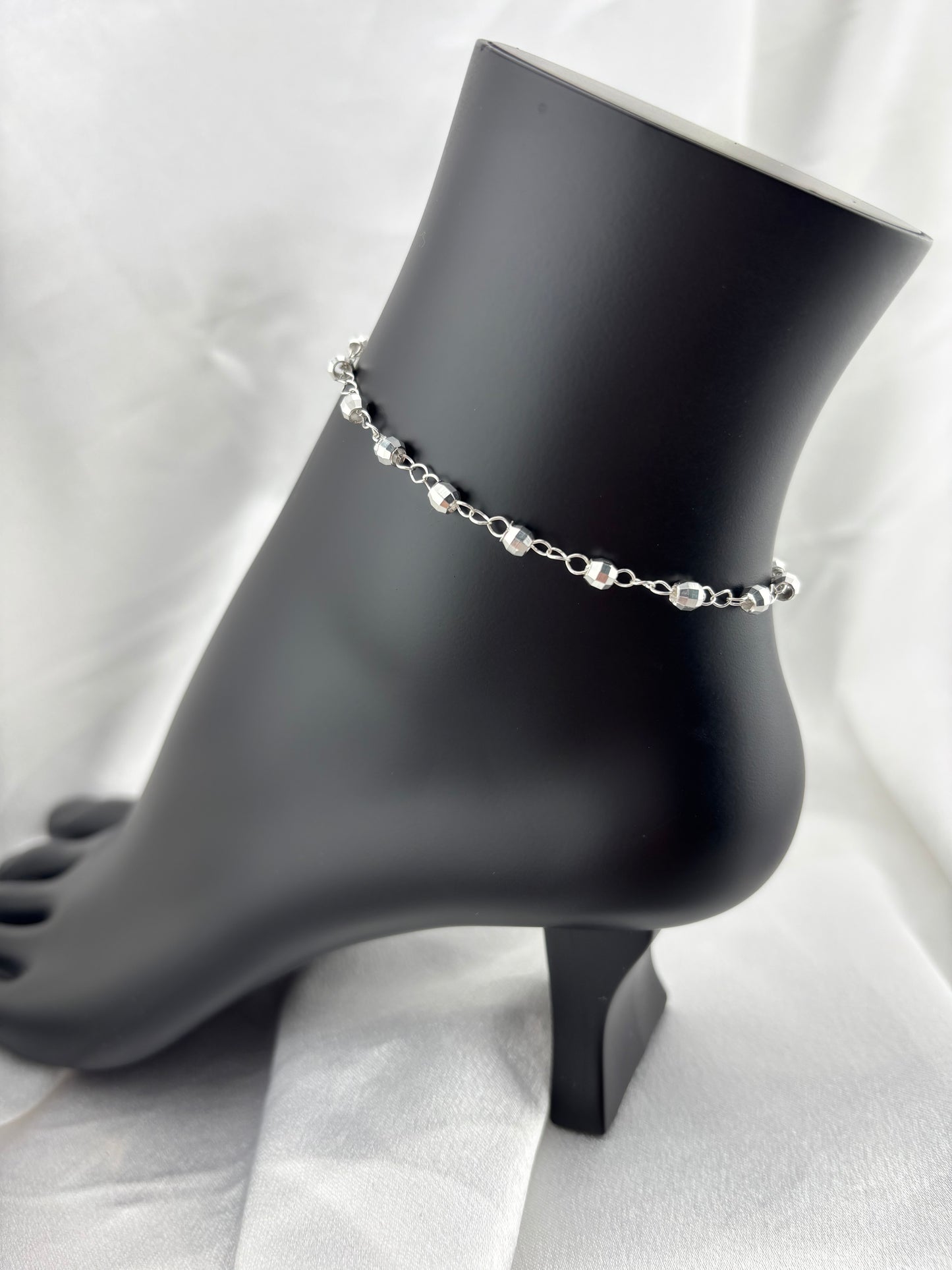 Silver 925 anklet | Ankle bracelet summer jewelry