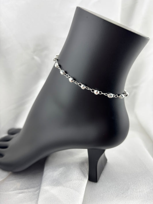 Silver 925 anklet | Ankle bracelet summer jewelry