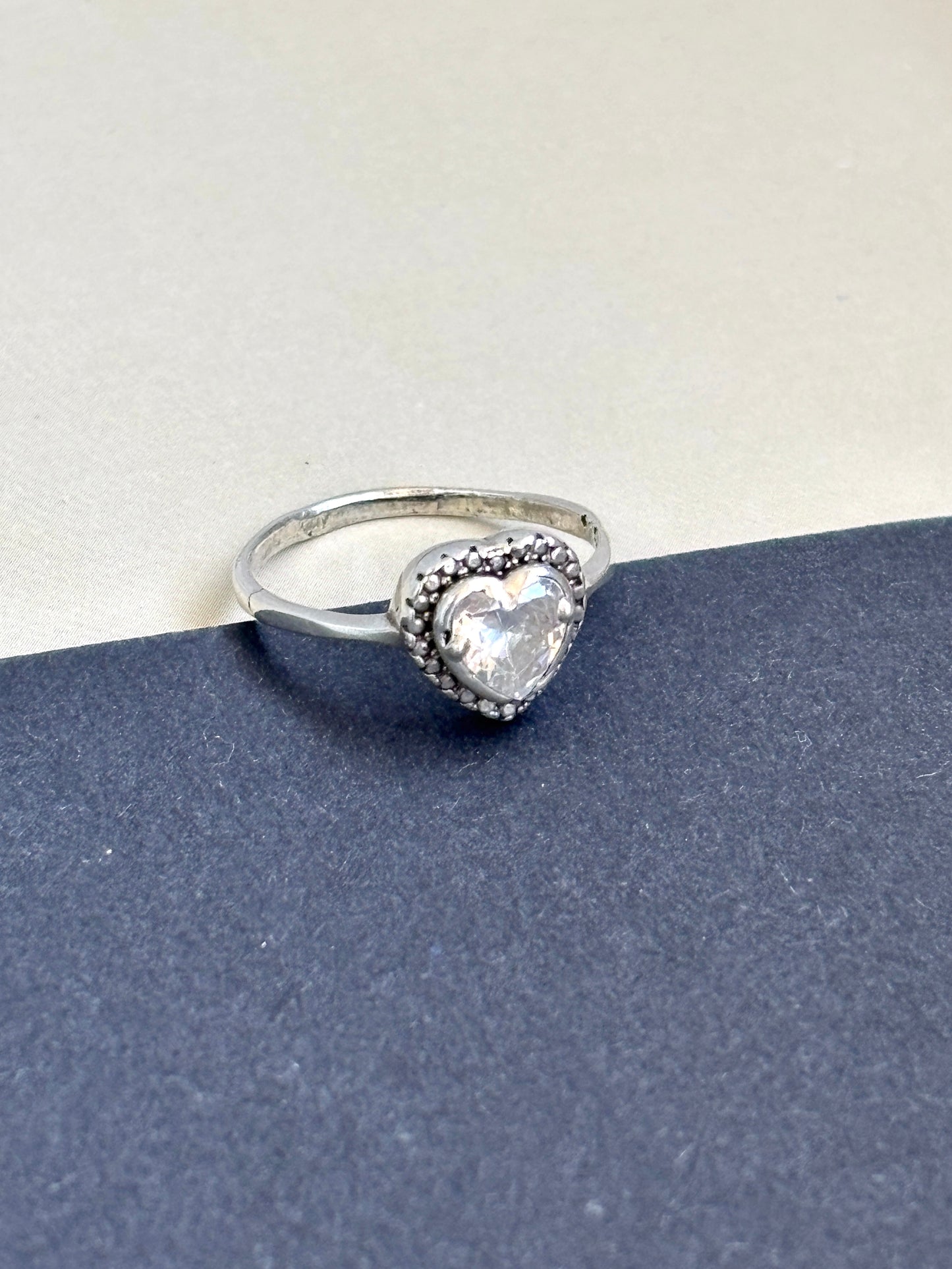 Silver 925 Heart Promise Ring |Sterling Silver rings  | Anillo de plata 925 | Anillo promesa con zirconia