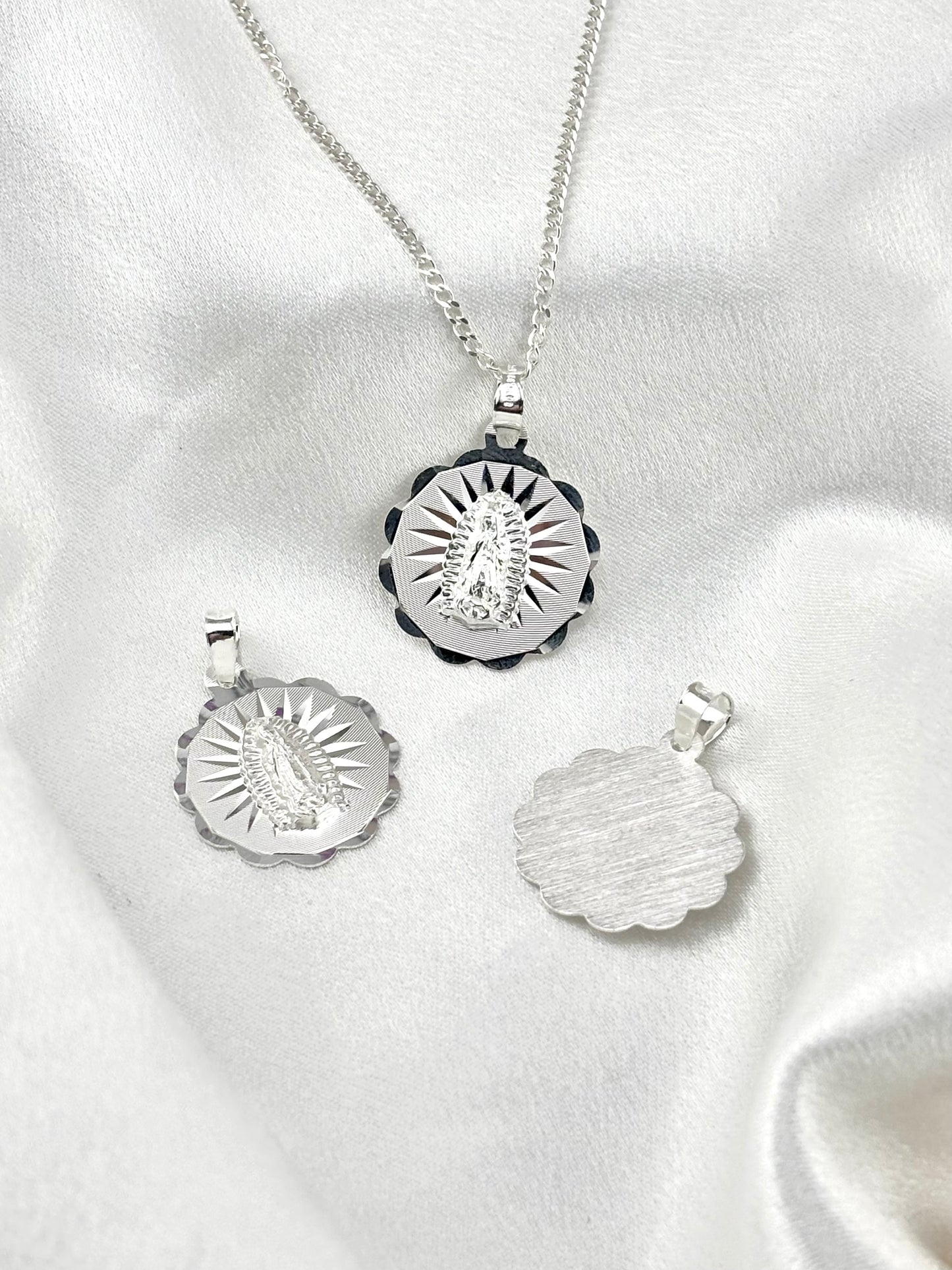 Virgencita necklace 20” Sterling silver 925