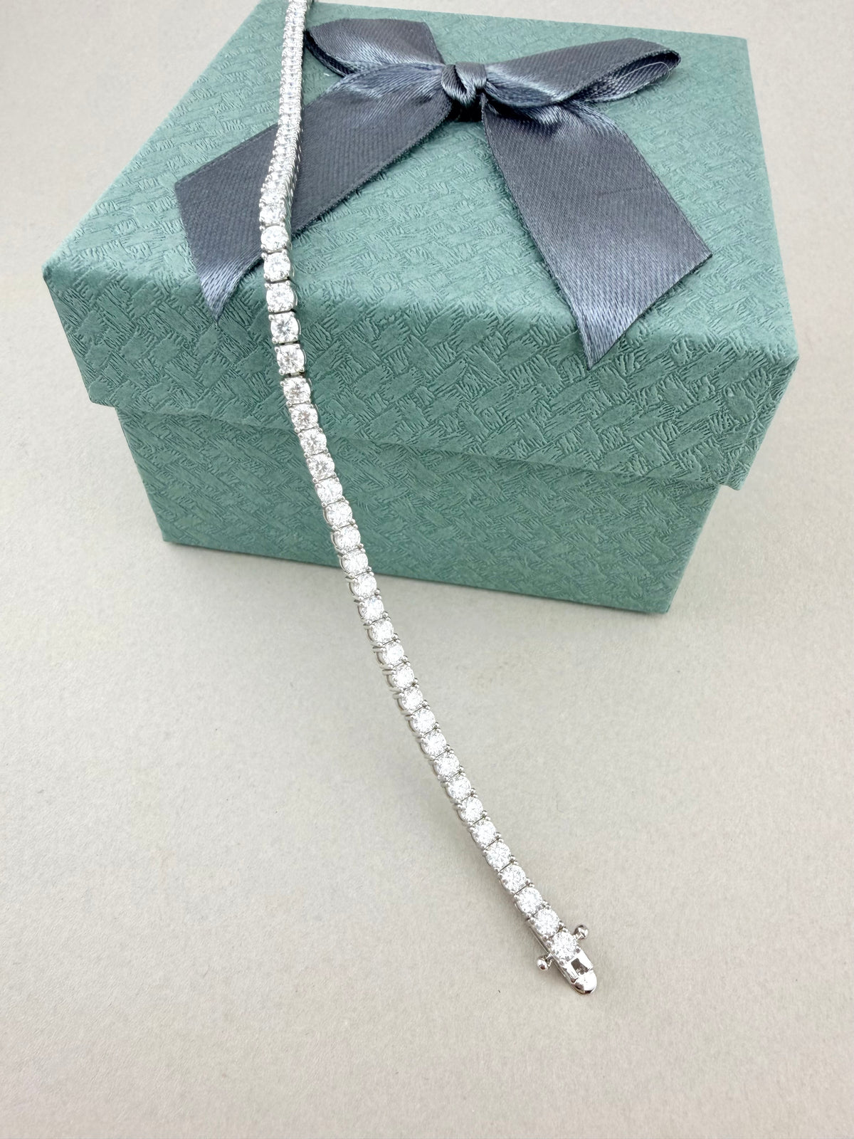 Luxury 925 Sterling Silver Moissanite Tennis Bracelet 3mm | Diamond alternative