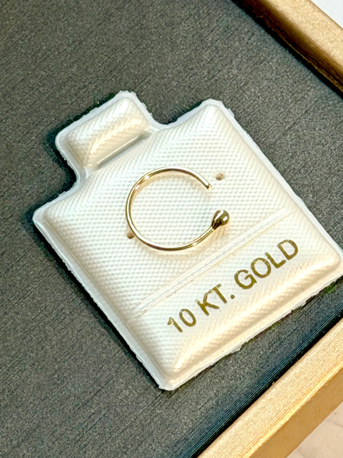 10K Solid Gold Nose Ring 10mm – Hypoallergenic Gold Piercing | Made in Mexico