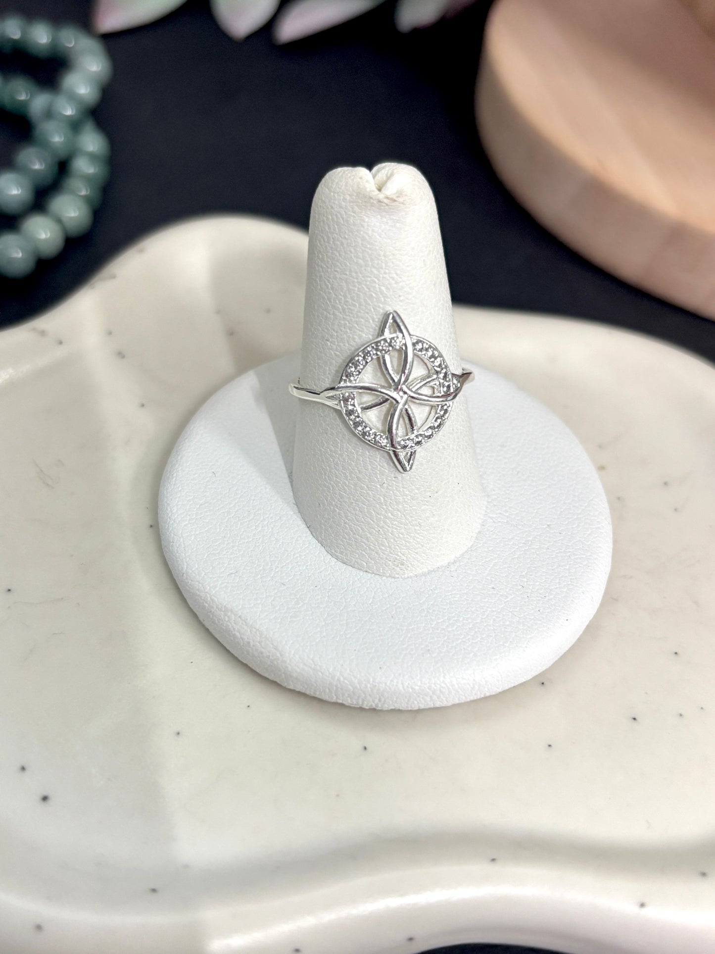 Sterling Silver 925 Witch Knot Protection Ring | Anillo Nudo de Bruja Protección Plata 925