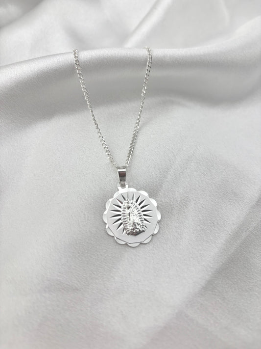 Virgencita necklace 20” Sterling silver 925