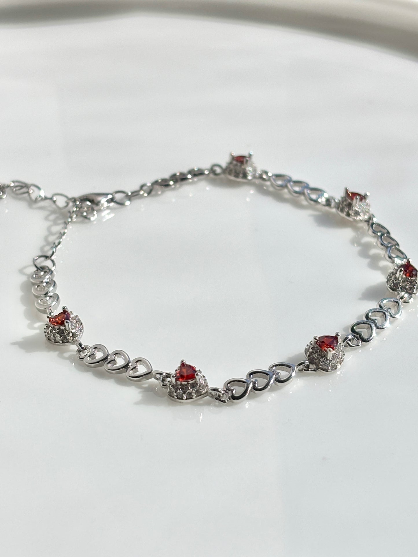 Sterling silver 925 heart bracelet | Pulsera de plata 925 | pulsera de corazones