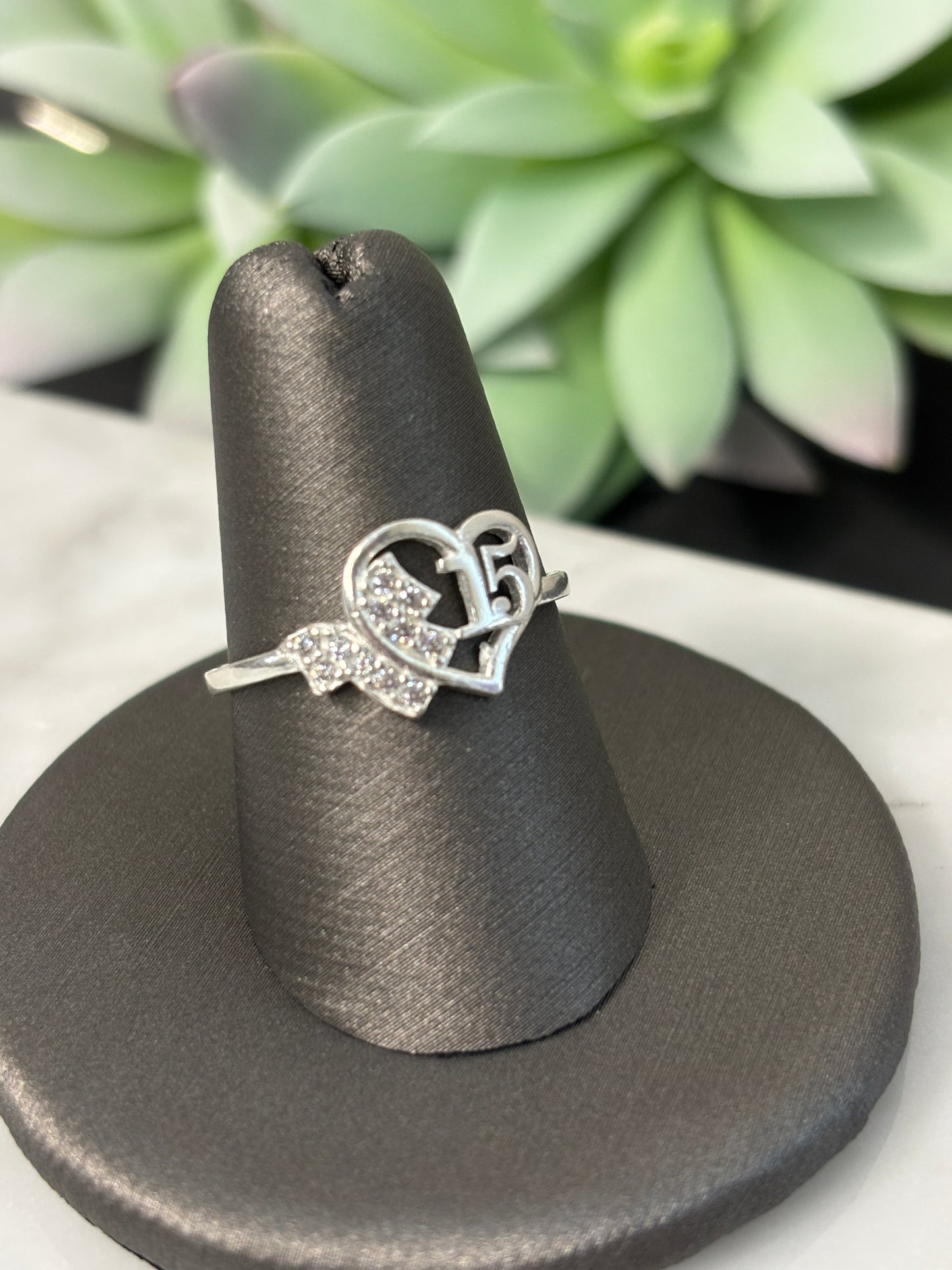 Quinceañera Ring Sterling Silver 925 | Mexican Silver Gift for Sweet 15 | Anillo de Quinceañera Plata 925