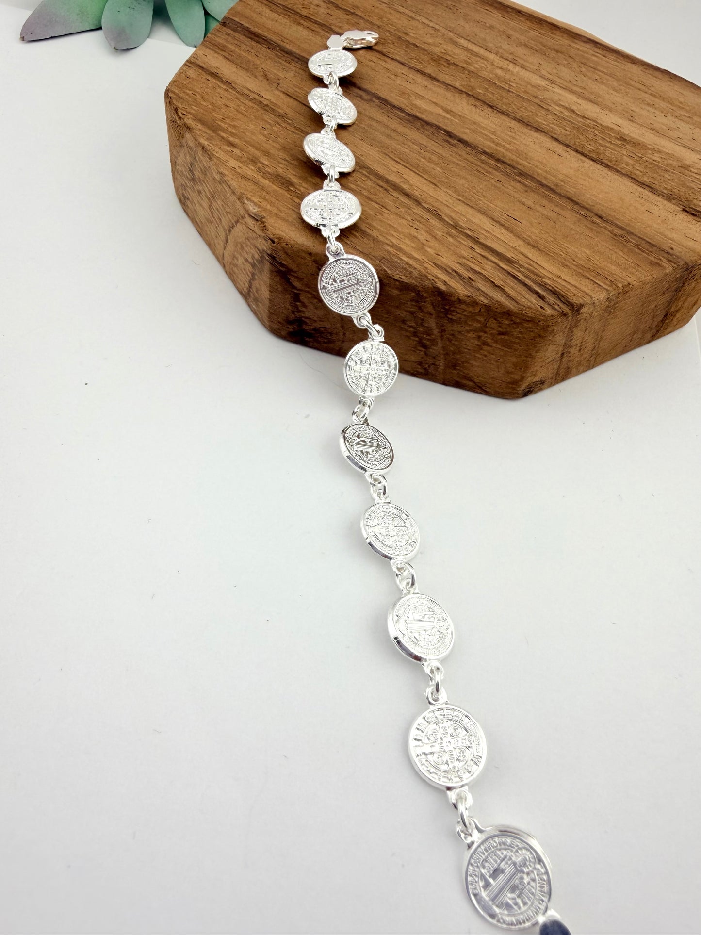 Silver 925 St Benedict bracelet | Protection and faith