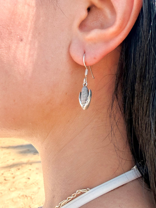 925 Sterling Silver Mexican Corn Earrings – Handcrafted Elote Dangle Earrings
