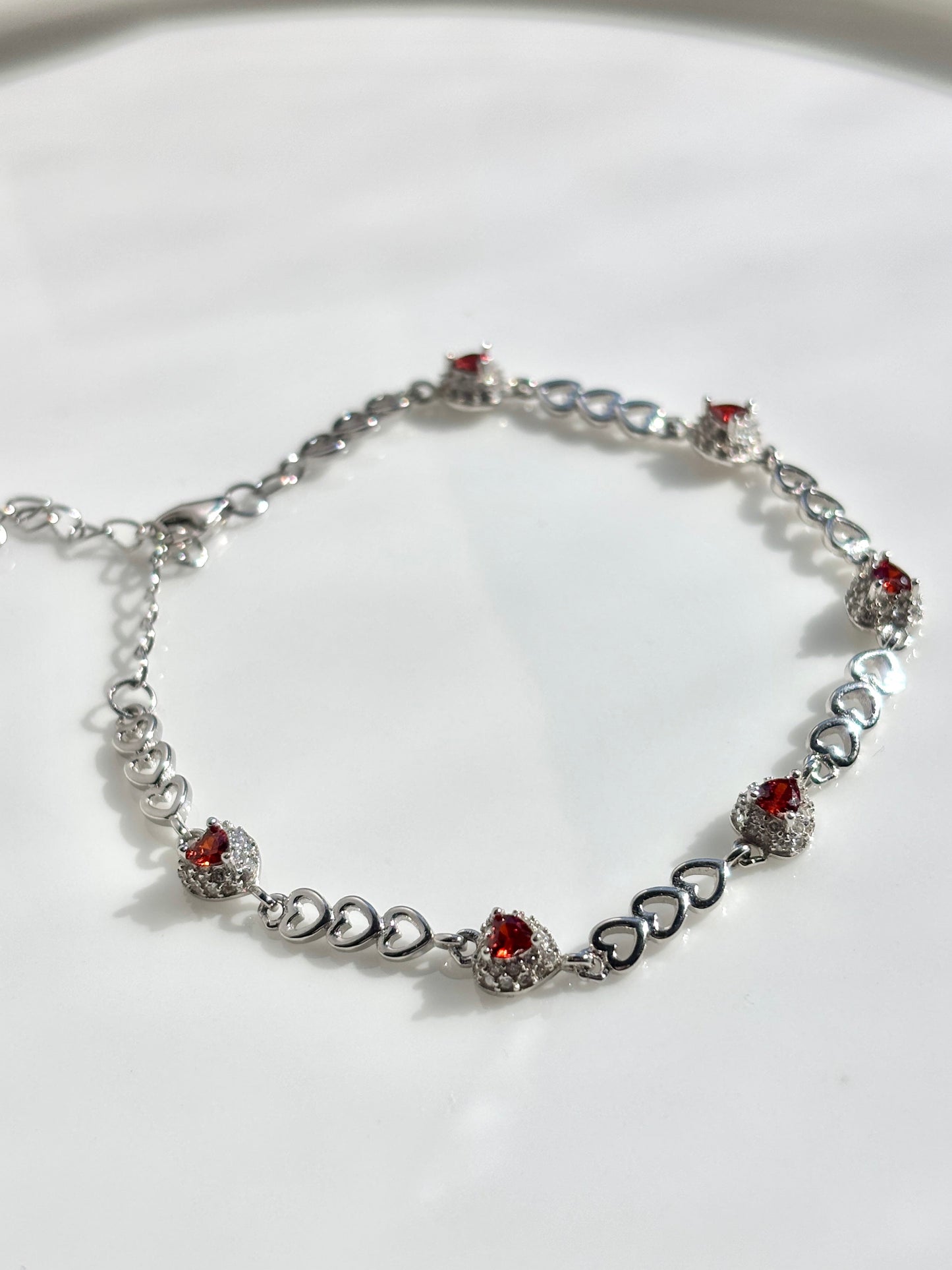 Sterling silver 925 heart bracelet | Pulsera de plata 925 | pulsera de corazones