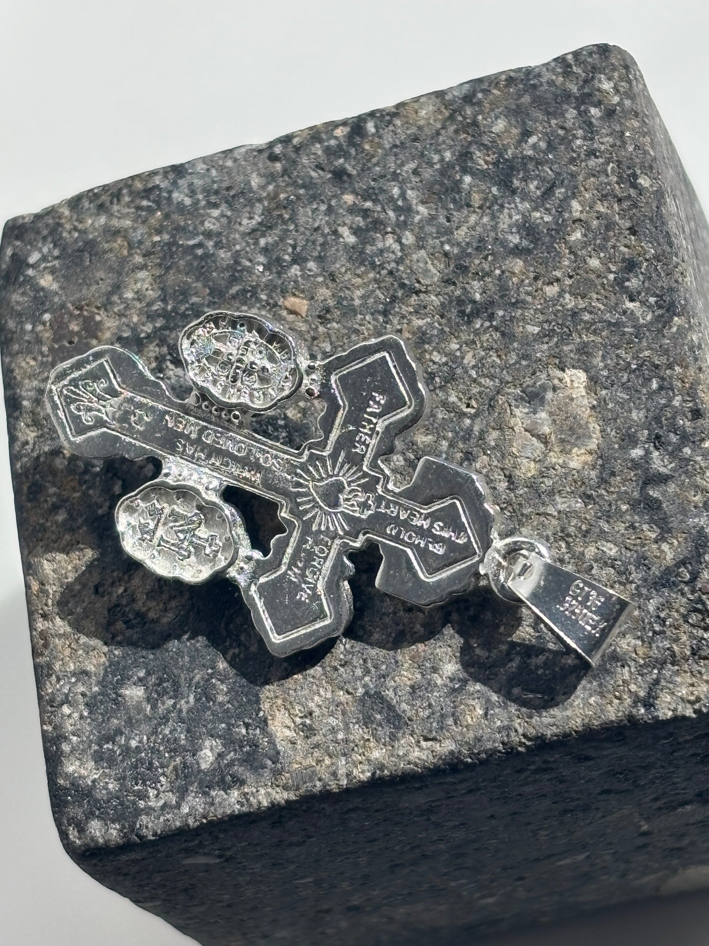 Sterling Silver Pardon Cross Pendant | Powerful Catholic Protection | Cruz Del perdón plata 925