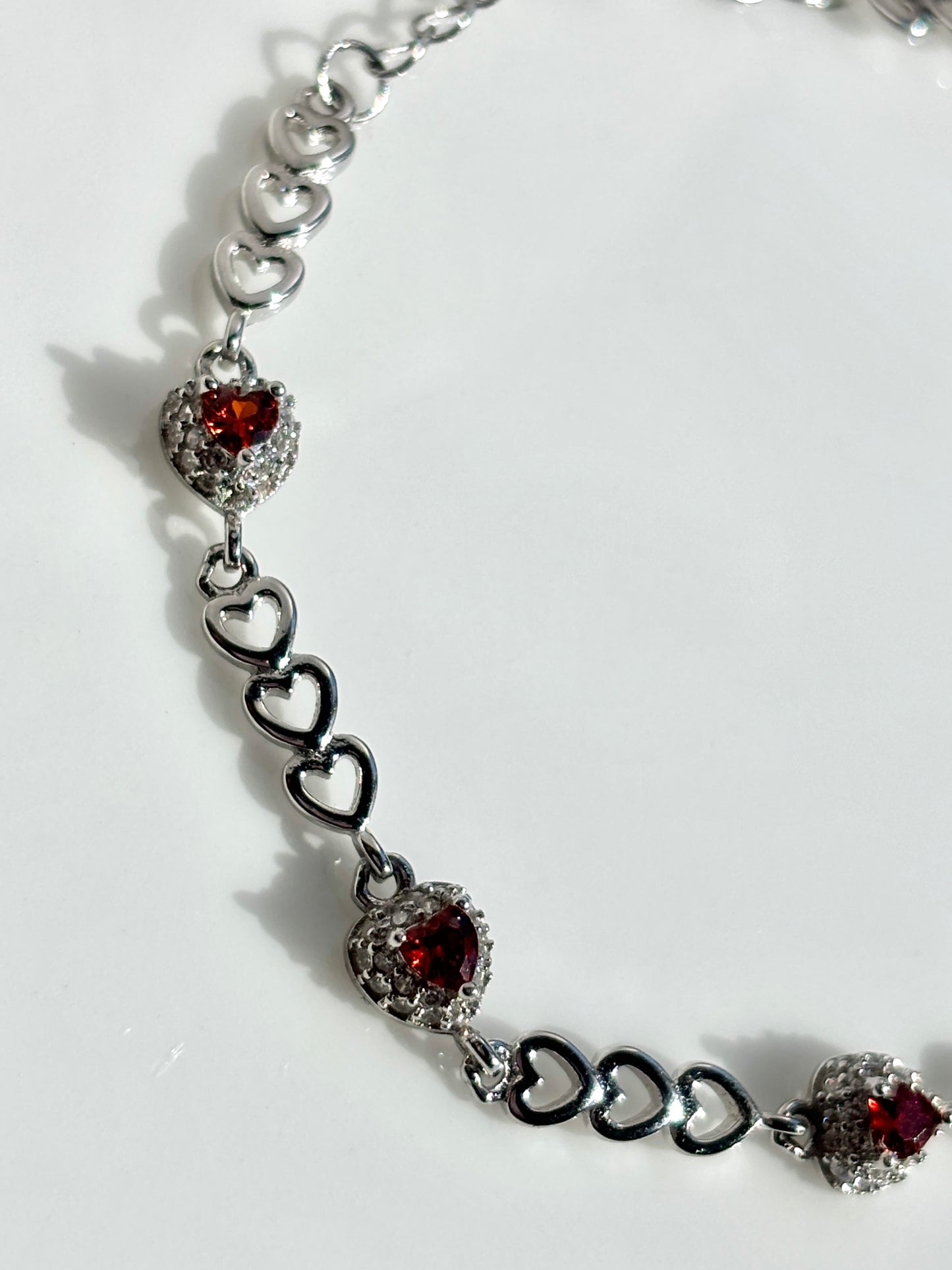 Sterling silver 925 heart bracelet | Pulsera de plata 925 | pulsera de corazones