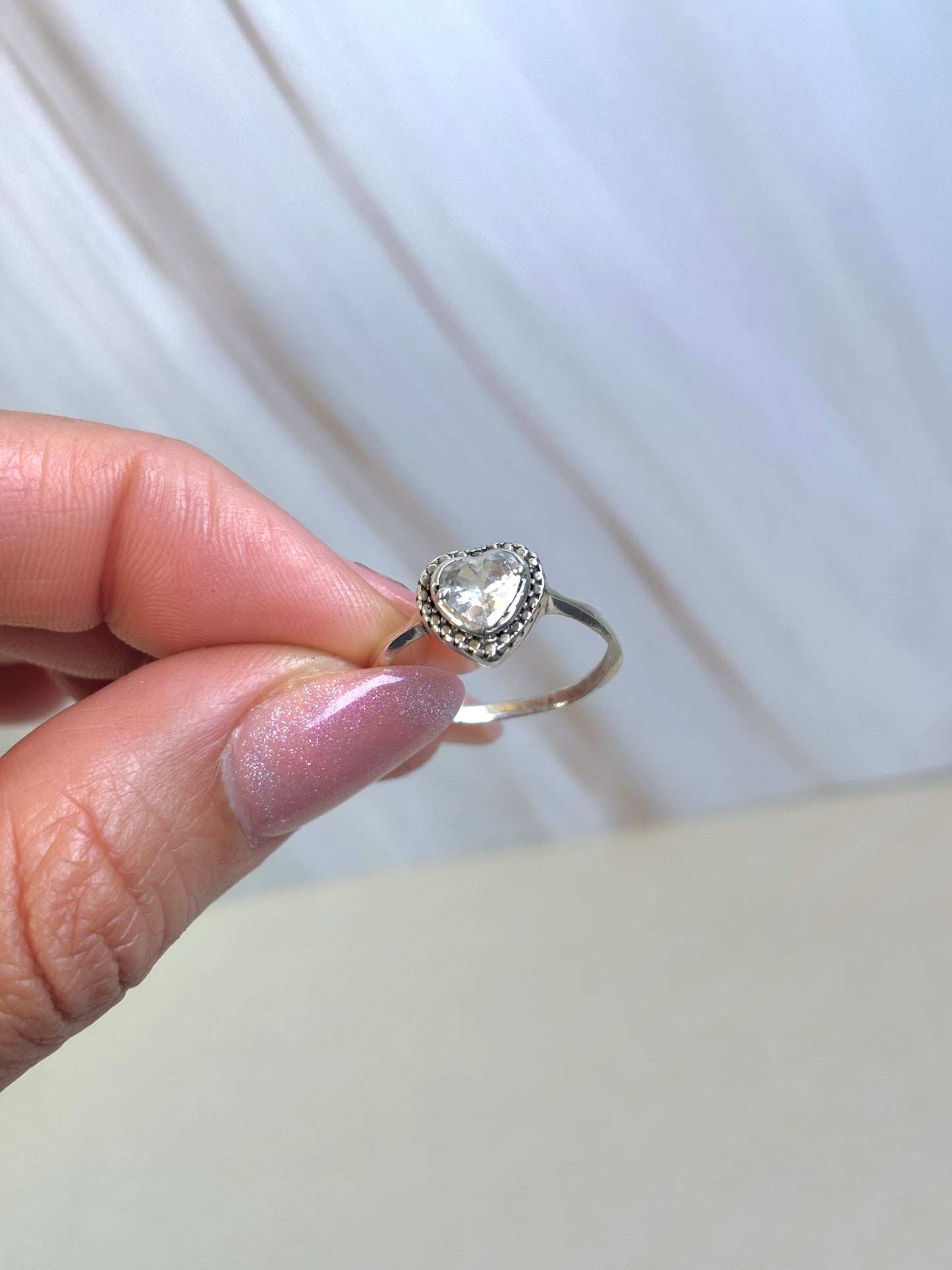 Silver 925 Heart Promise Ring |Sterling Silver rings  | Anillo de plata 925 | Anillo promesa con zirconia