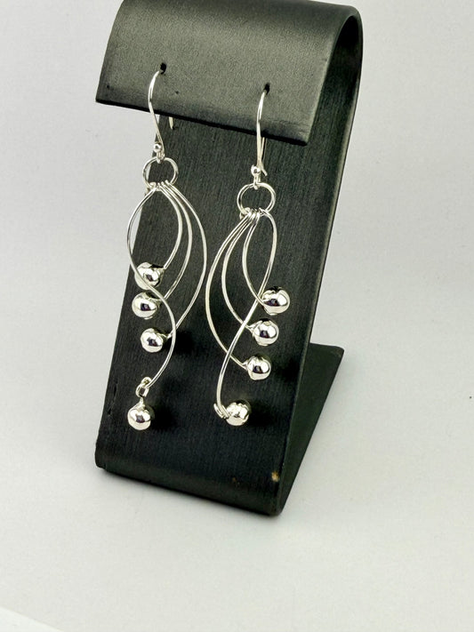 Silver 925 dangle earrings | Aretes de plata 925 colgantes