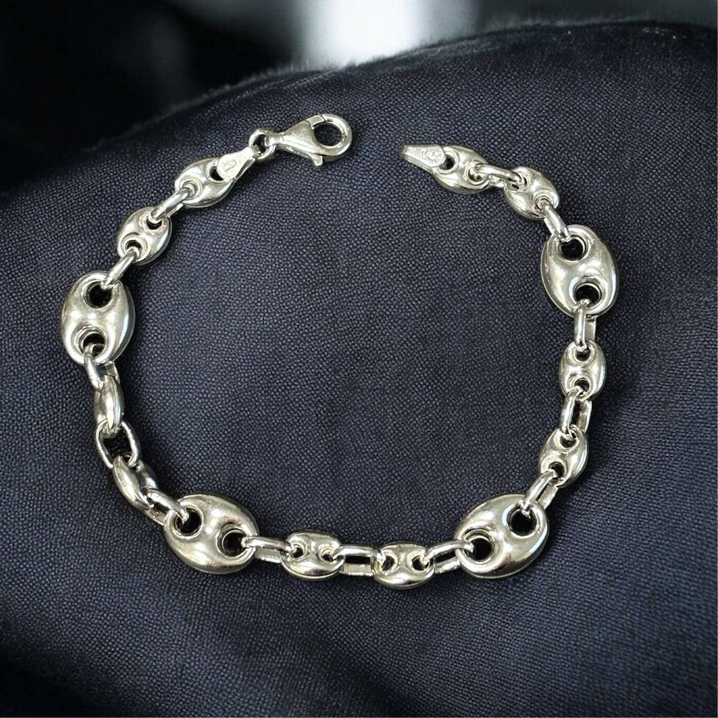 Sterling silver chain bracelet, silver 925 jewelry | Pulseras de plata .925