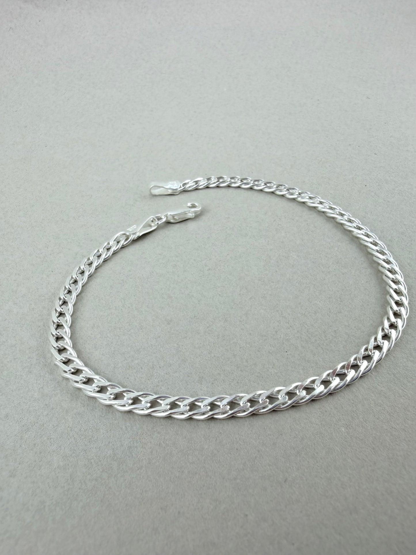 Men's Sterling Silver Chain & Bracelet Set 925 | Curb Link Jewelry Set for Men | Gift & Everyday Wear