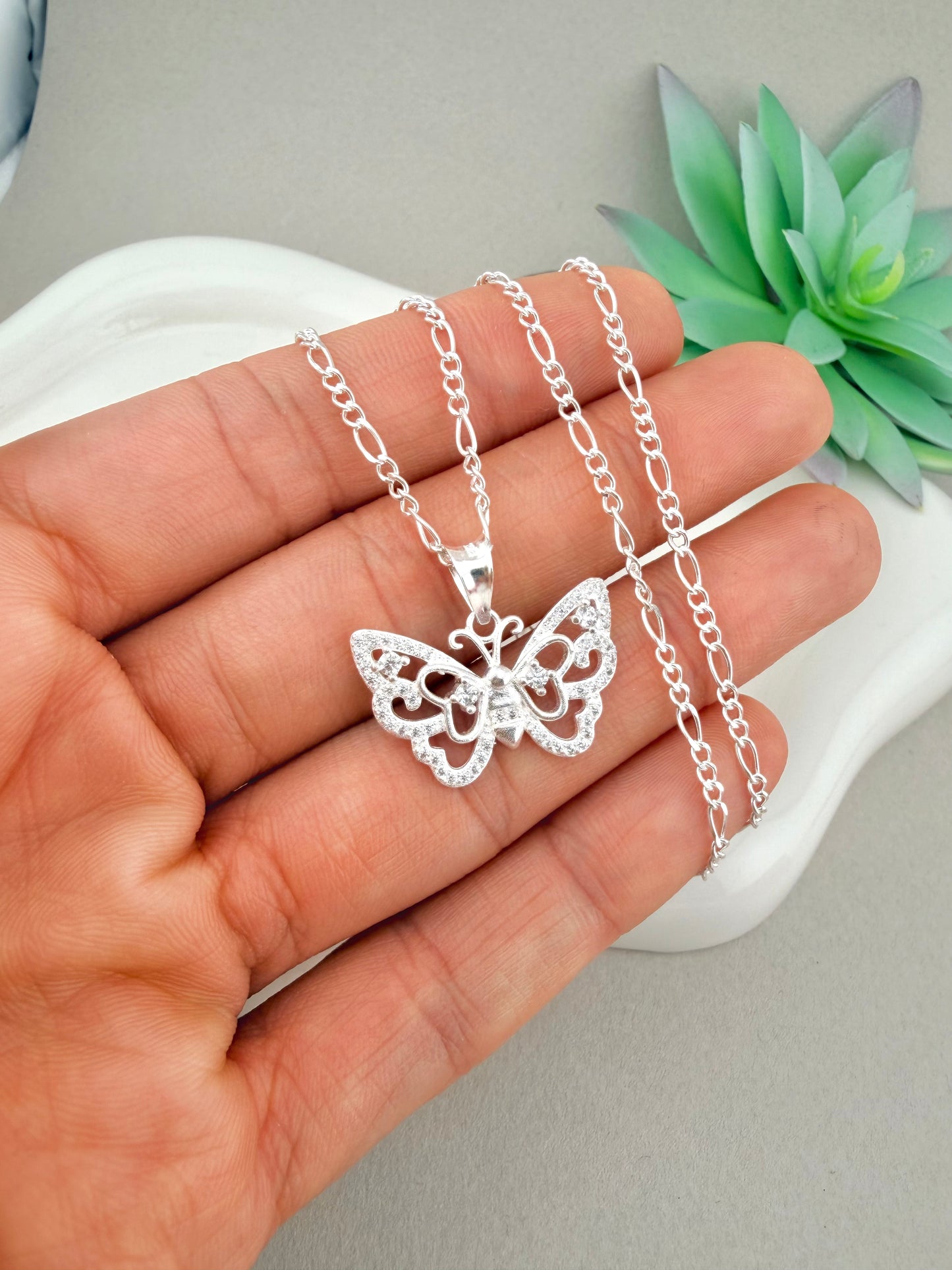 Sterling Silver 925 Butterfly Necklace – A Symbol of Transformation and New Beginnings
