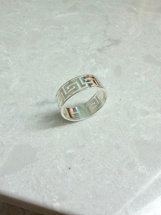 Sterling Silver 925 Greek Design ring