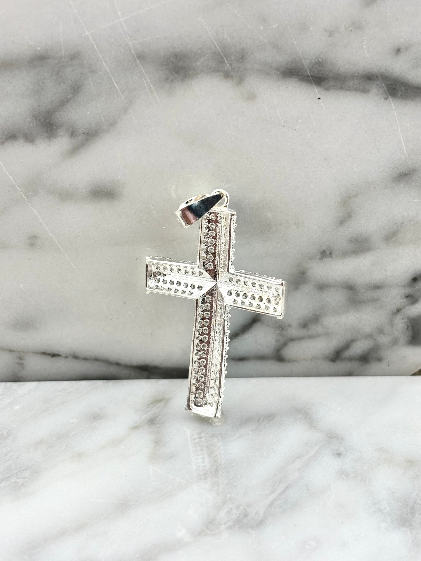 925 Sterling Silver Cross Pendant with Zirconia Stones – Sparkling Faith Jewelry
