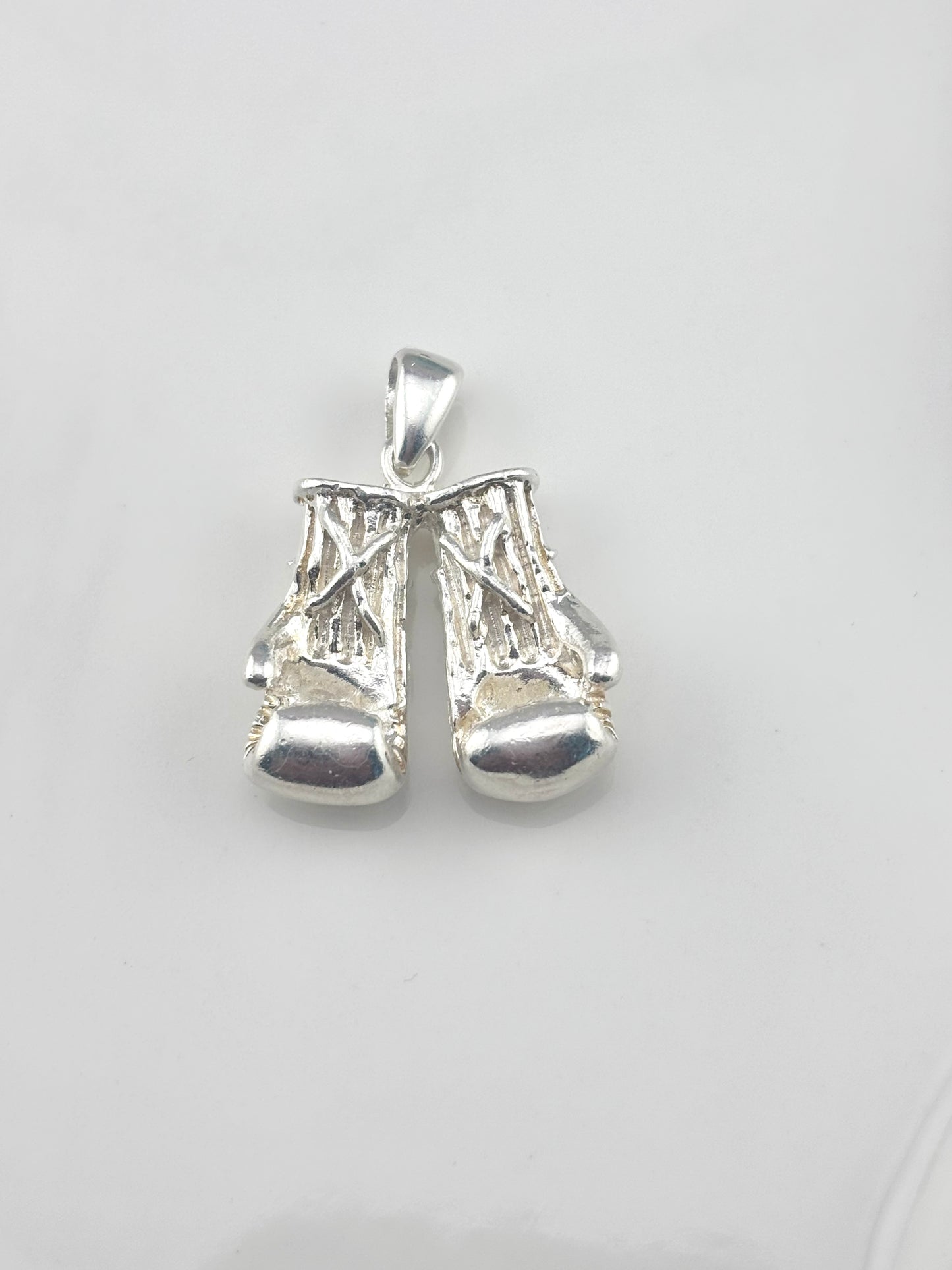 Boxing Gloves Pendant in Solid Sterling Silver 925 | Boxing Jewelry