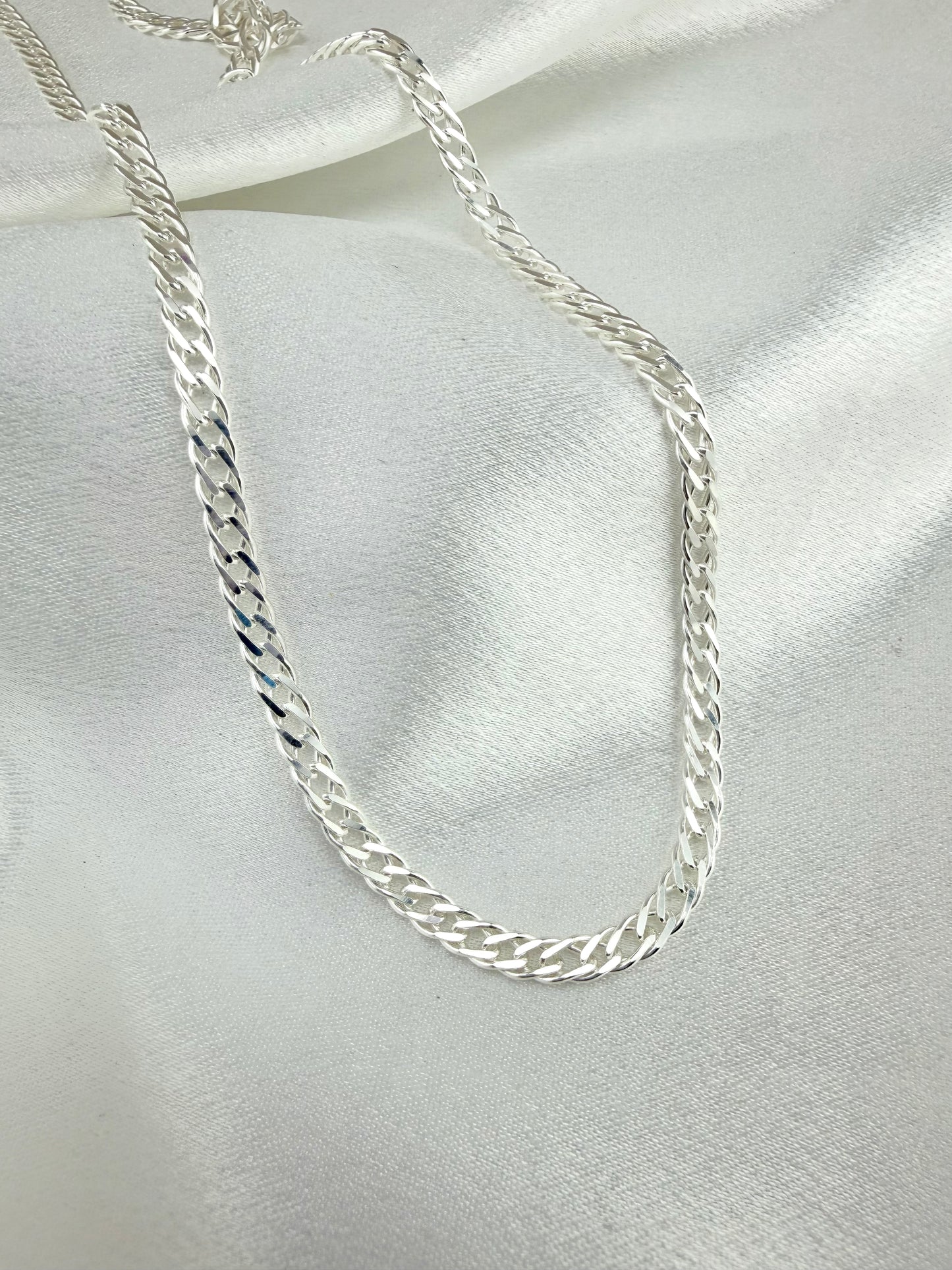 Men's Sterling Silver Chain & Bracelet Set 925 | Curb Link Jewelry Set for Men | Gift & Everyday Wear