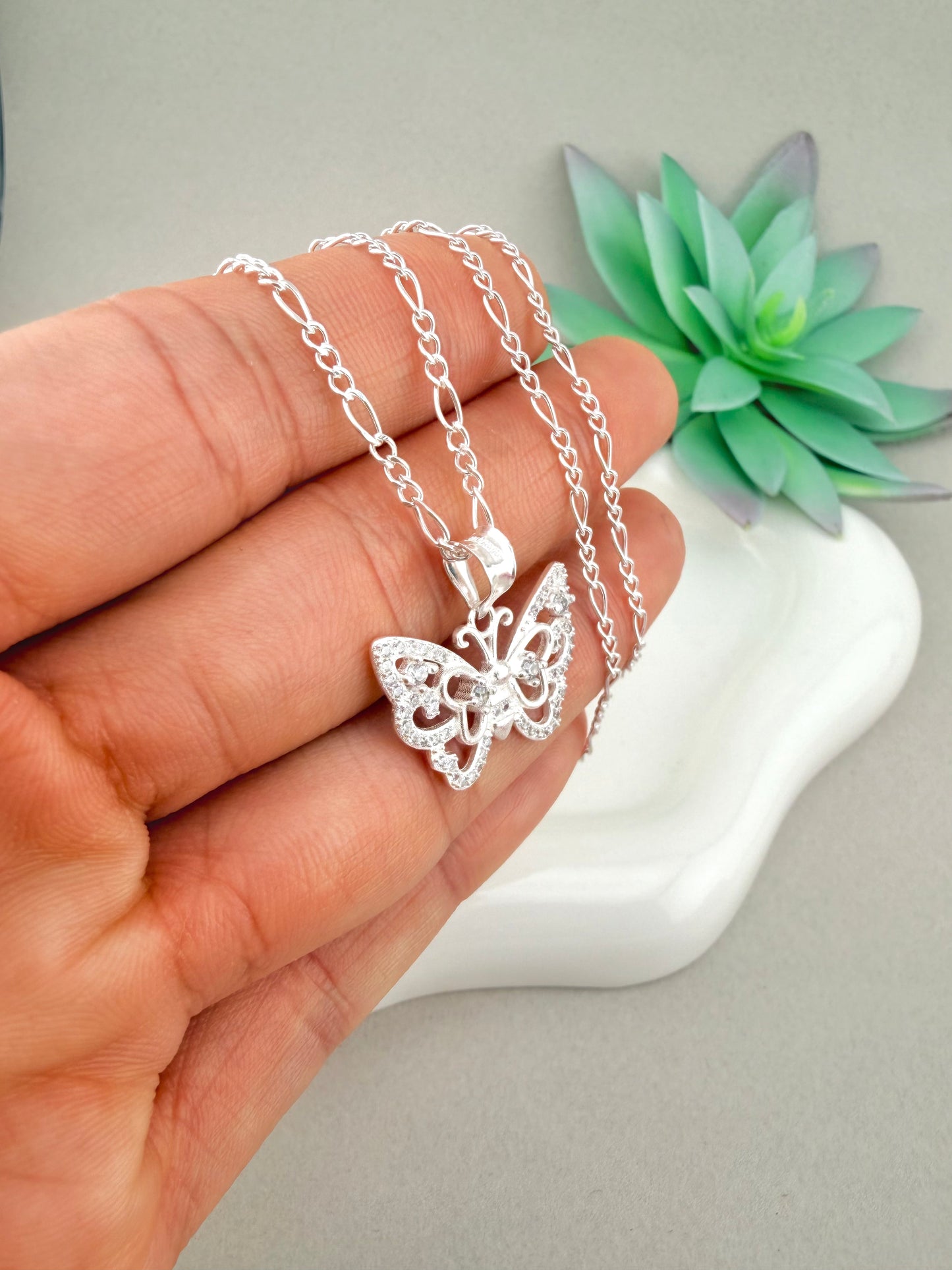 Sterling Silver 925 Butterfly Necklace – A Symbol of Transformation and New Beginnings