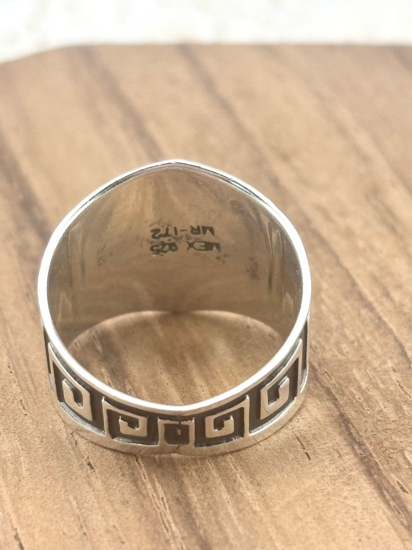 Aztec Calendar Ring 925 Sterling Silver | Mexican Aztec Sun Ring