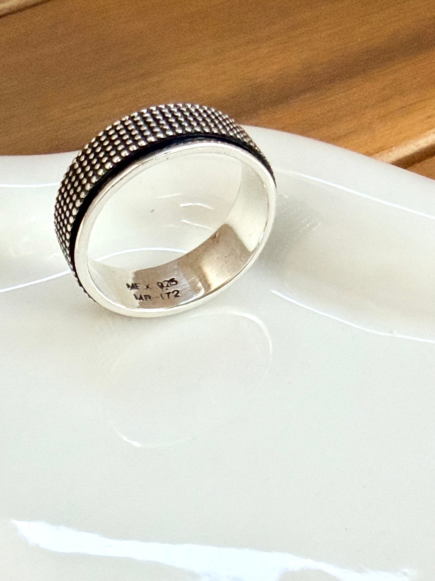 Sterling Silver 925 Anxiety Ring - Elegant Fidget Spinner for Stress Relief