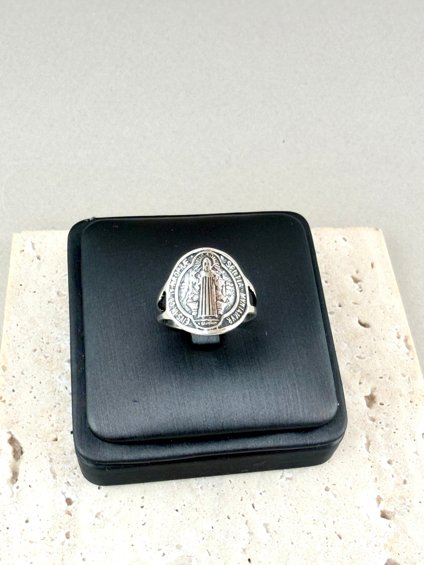 Saint Benedict ring sterling silver .925
