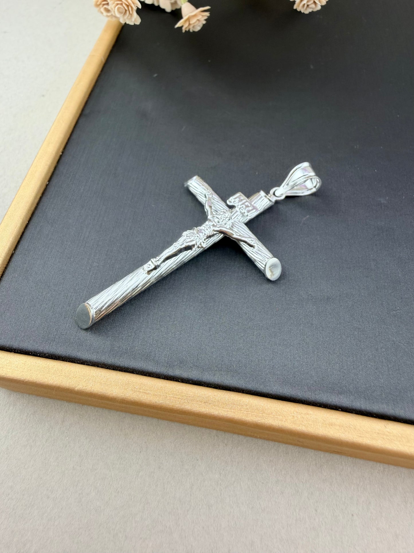 Sterling Silver 925 Crucifix Pendant – Jesus Cross Necklace Charm, Catholic Faith Jewelry, Religious Gift