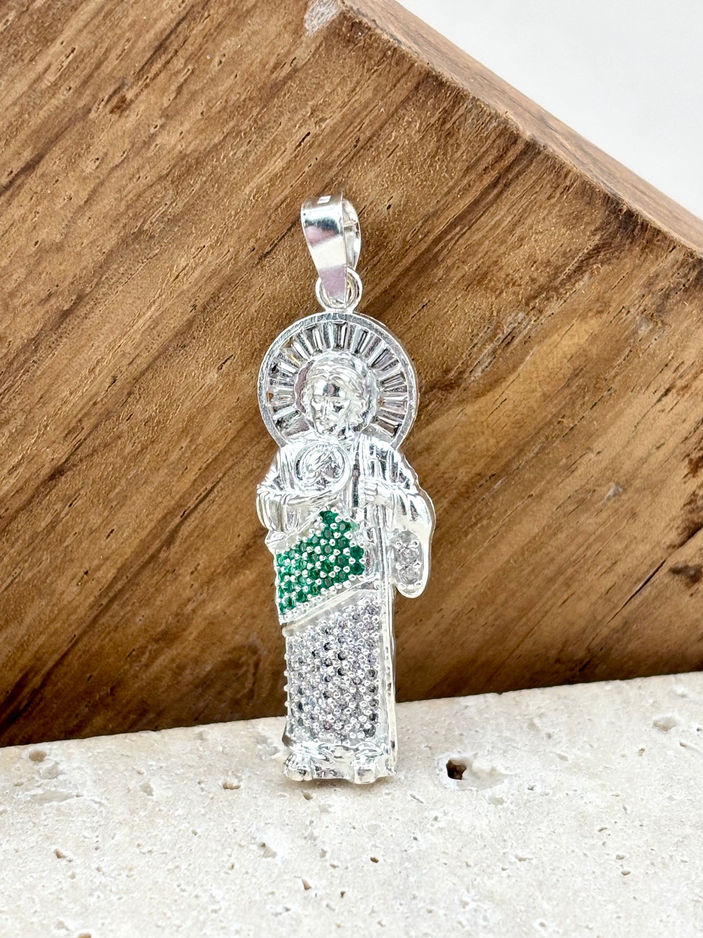 Saint Jude Pendant in Sterling Silver 925 – Faith, Hope & Strength