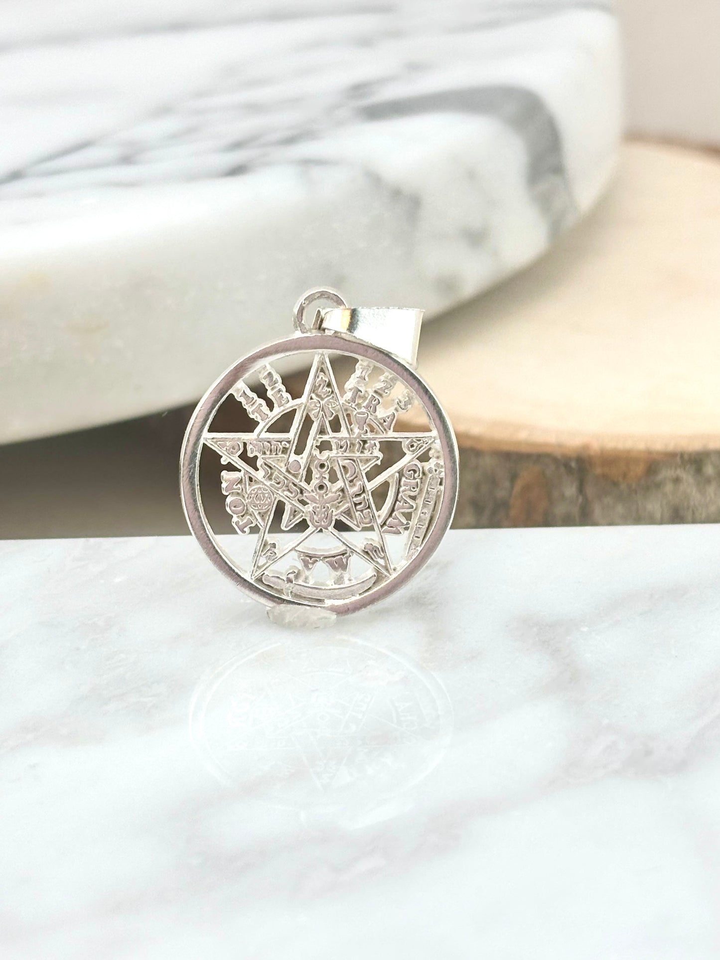 925 Sterling Silver Tetragrammaton Pendant – Meaningful Spiritual Protection Jewelry