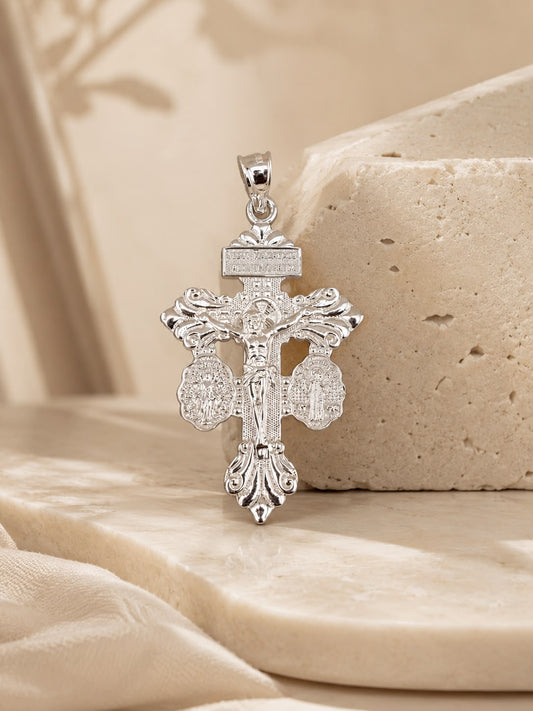 Sterling Silver Pardon Cross Pendant | Powerful Protection charm | Cruz Del perdón plata 925