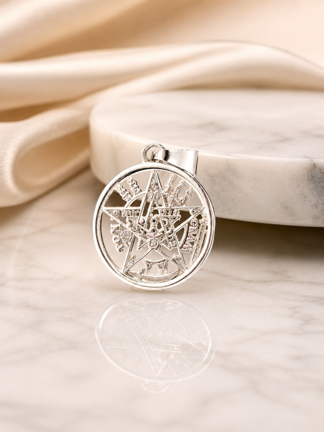 925 Sterling Silver Tetragrammaton Pendant – Meaningful Spiritual Protection Jewelry