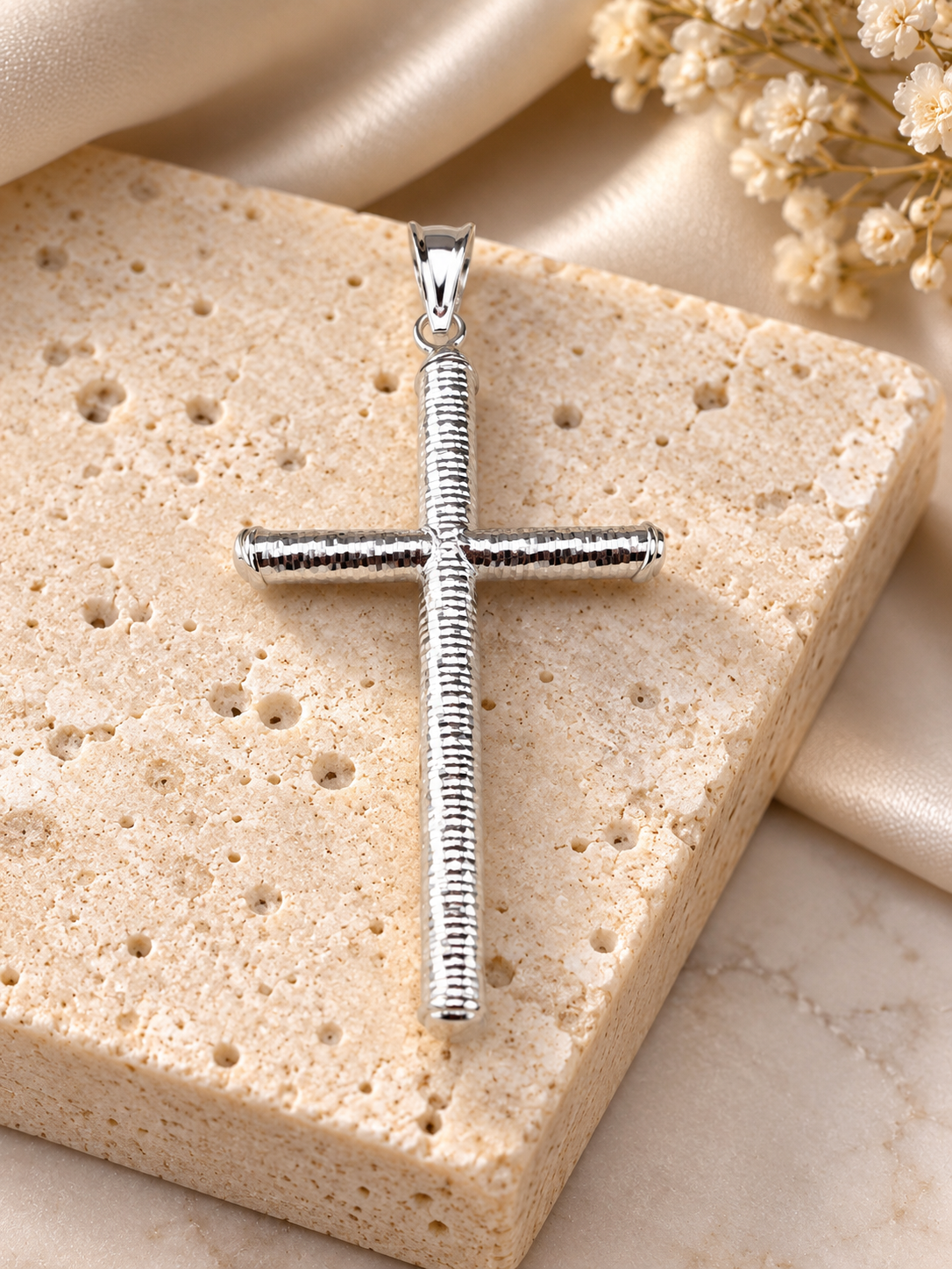 Sterling Silver 925 Cross Pendant | Christian Faith Necklace Charm