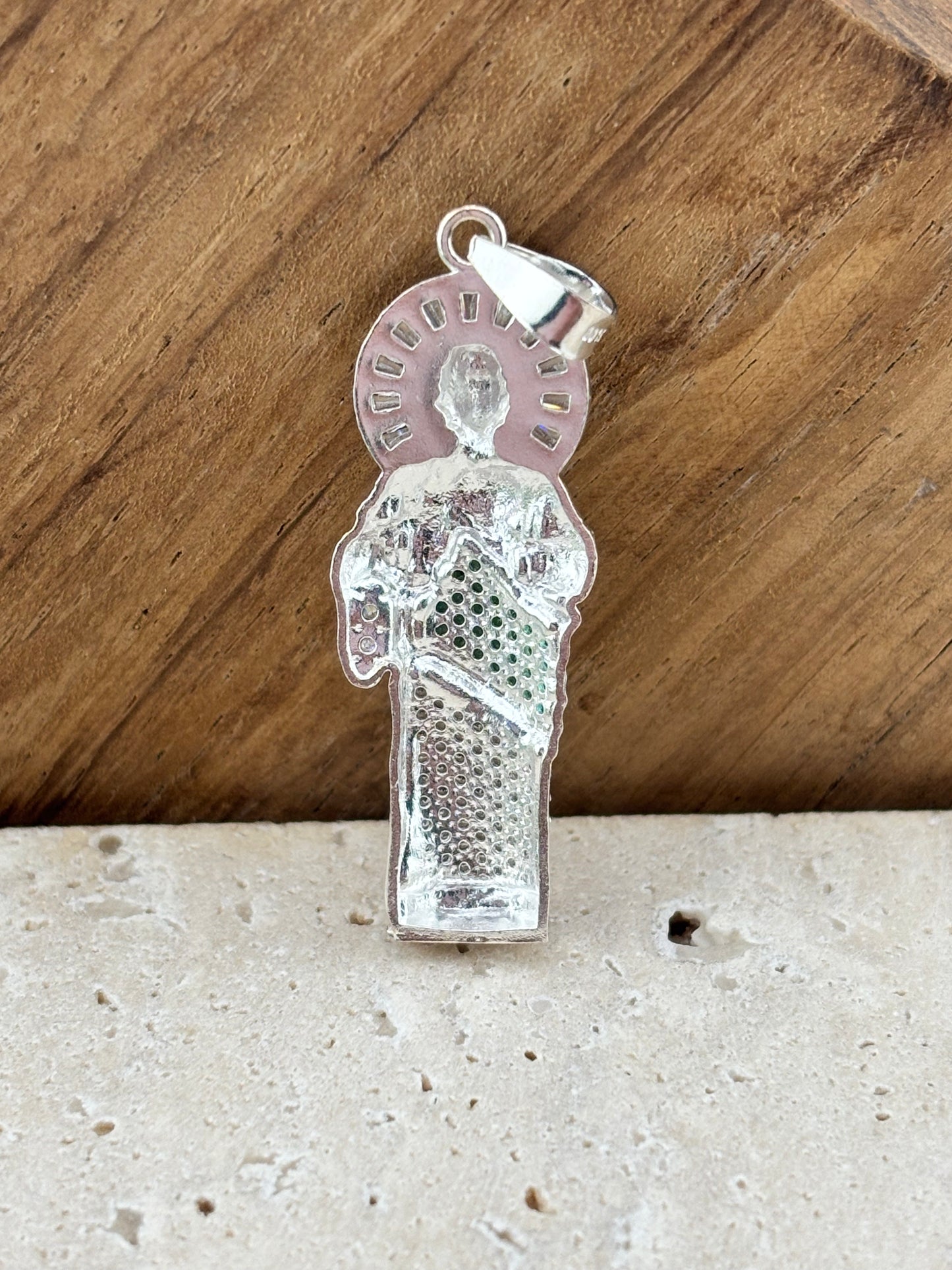 Saint Jude Pendant in Sterling Silver 925 – Faith, Hope & Strength
