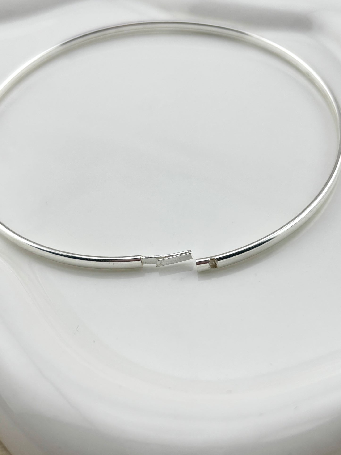 Sterling Silver 925 Semanario Bangle Set of 7 – Size 8 Clasp Bracelets