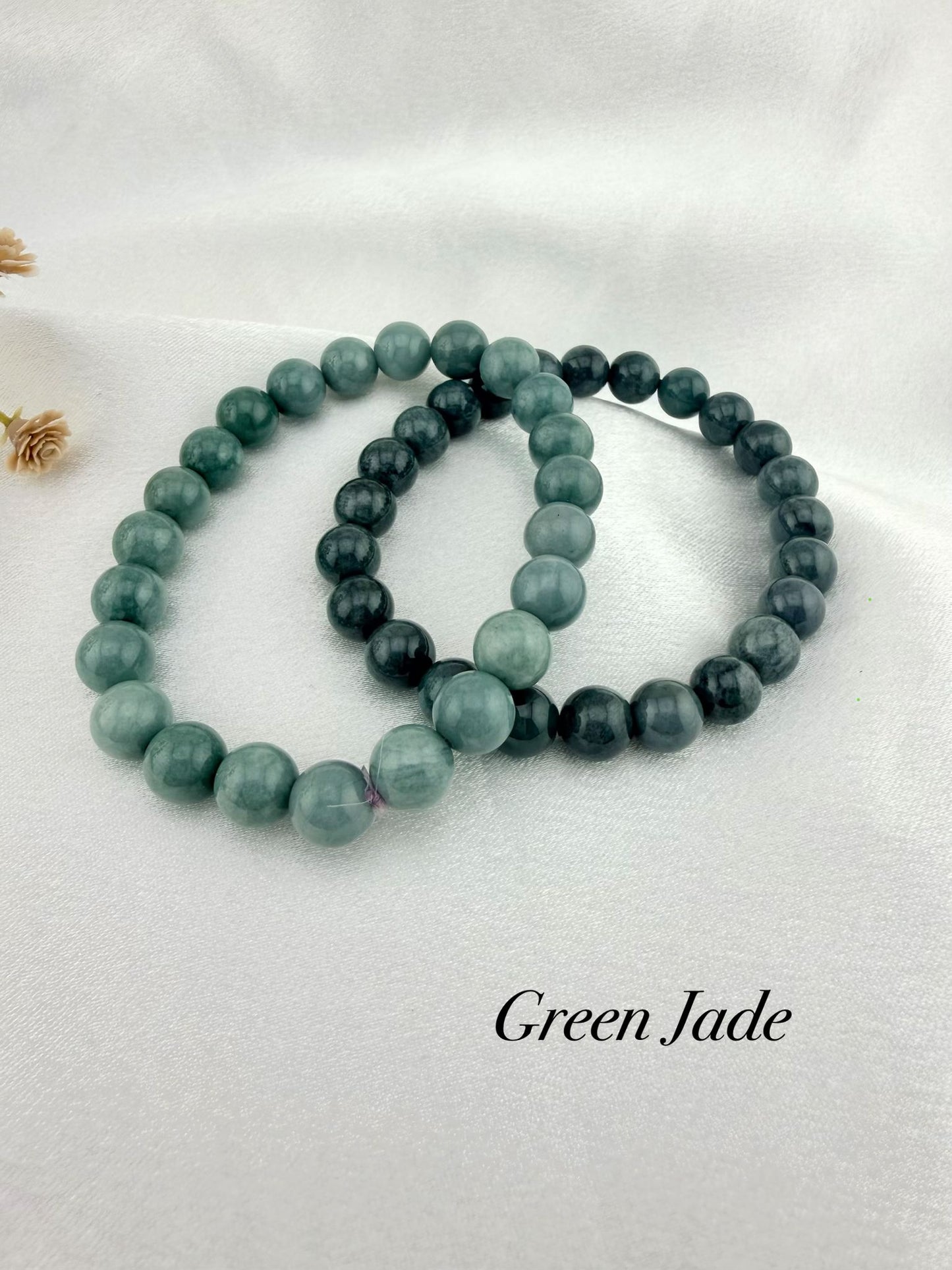 Black Jade Protection Beaded Bracelet – Natural Stone Energy Jewelry- Unisex 8mm